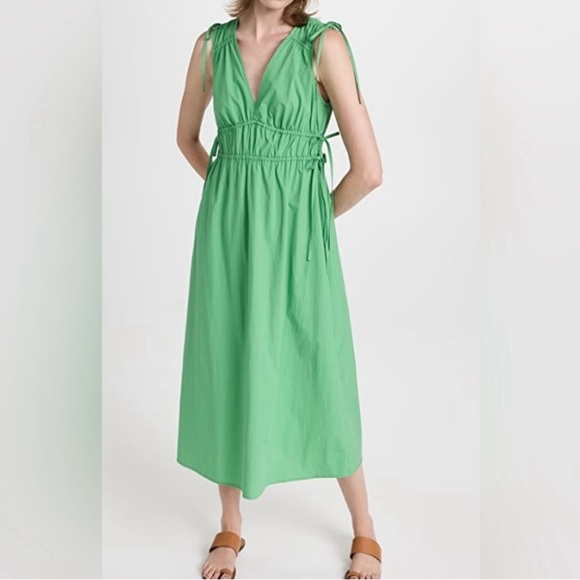 Rails Green Organic Cotton Constitine Self Tie Midi Dress Size Small - Picture 5 of 13